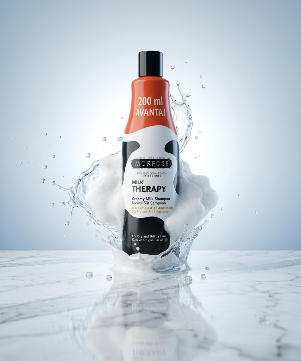 Morfose Milk Therapy Creamy Shampoo 200ml & Hair Serum Duo - Image 3