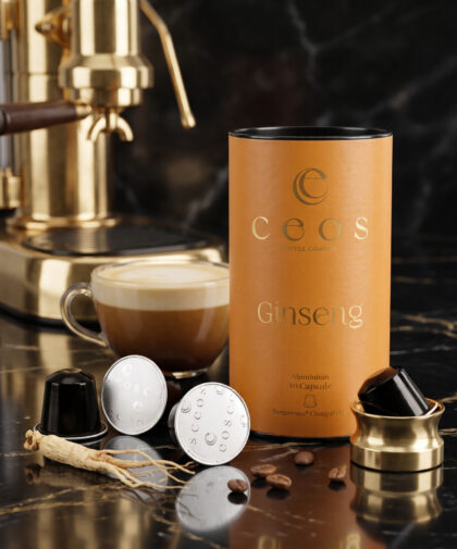 CEOS Ginseng Coffee Capsules - 100 Nespresso Compatible Aluminium Pods